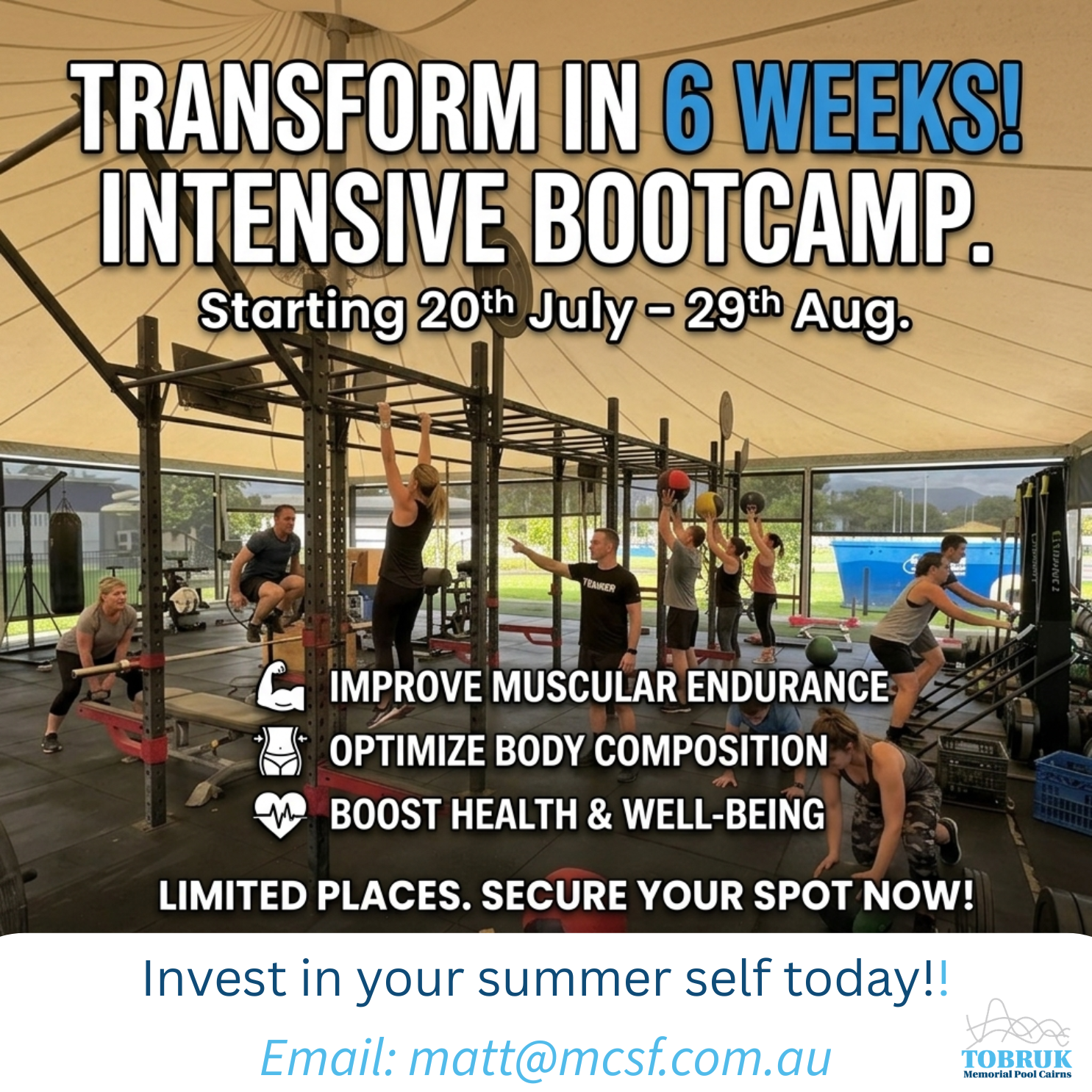 Bootcamp starting 20th July