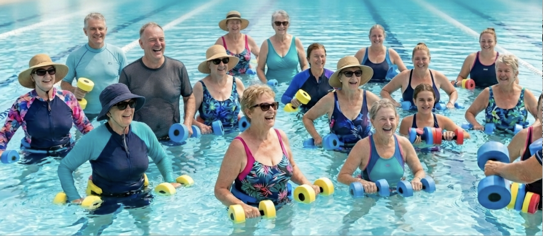 Aqua fitness class at Tobruk Memorial Pool